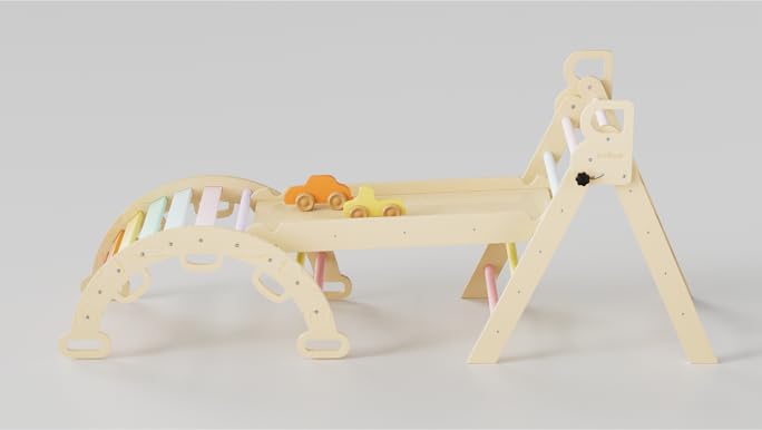 Pinky⭐︎　チェスト Amazon.com: BlueWood Pikler Triangle Set 7in1 Foldable Baby